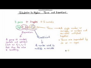 Basic Language of Algebra - Terms and Expressions