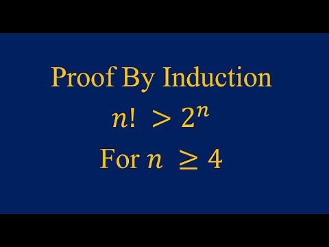 n! greater than 2^n for n greater or = 4 ; Proof by Mathematical induction inequality, factorial.