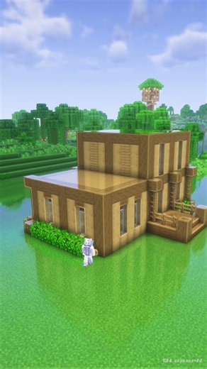 Minecraft:Survival House Tutorial Time lapse build🏘️#youtubeshorts #minecraft #shortvideo #trending