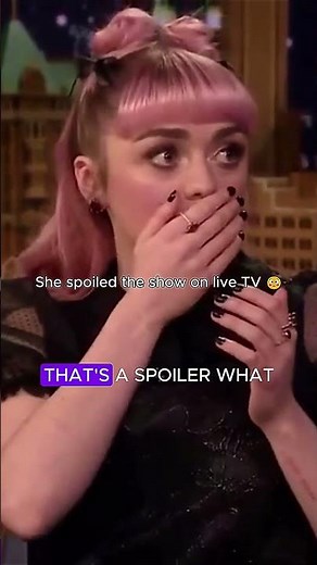 Maisie Williams spoiled Game of Thrones on the Jimmy Fallon Show😳😳