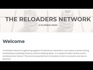 THE Website for the Online Reloading Community! The Reloaders Network