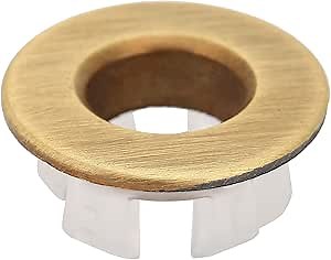 Sink Overflow Cover, 2.3cm/0.9in Sink Overflow Rings Overflow Drain Cover Basin Sink Overflow Cap Bathroom Wash Basin Cover Bathroom Sink Cover Overflow Trim Rings (Bronze)