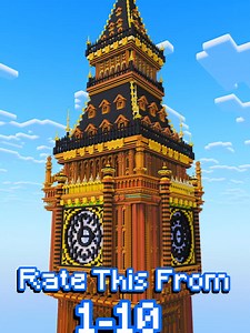 Constructing Elizabeth Tower in Minecraft