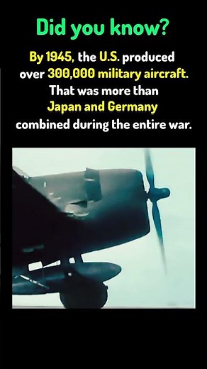 U.S. factories were building planes faster than any other nation in the war. #ww2 #history #facts