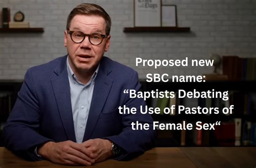 Prominent pastor proposes new name for the SBC as he predicts debate over women pastors will once again dominate the 2026 annual meeting