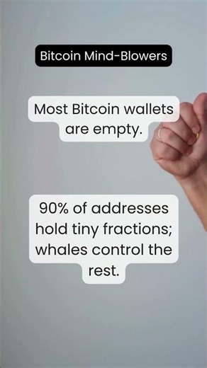 90% of Bitcoin Wallets Hold Tiny Fractions 🐋