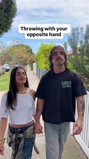 When you throw with your opposite hand