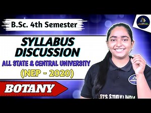 Botany Syllabus 2025 | B.Sc. 4th Semester Botany new Syllabus 2025 | #letsstudyindia