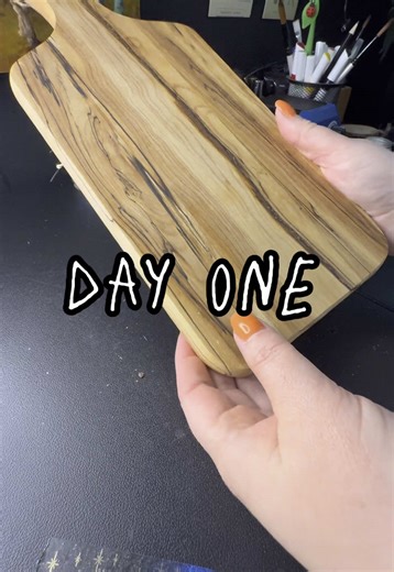 Start a new cutting board project with me! 🌸 Day One #pyrography #woodburning #create #asmr #cuttingboard #artjourney
