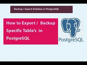 How to Backup / Export only specific Table's in PostgreSQL #postgresql