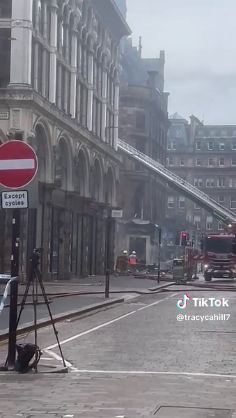 the big fire in glasgow town #fyp