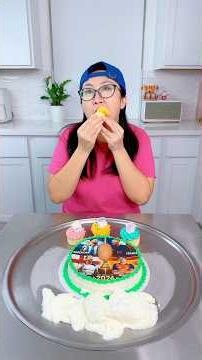 World Cup Final Four Cake vs random foods ice cream challenge!🤣 #funny by Ethan Funny Family