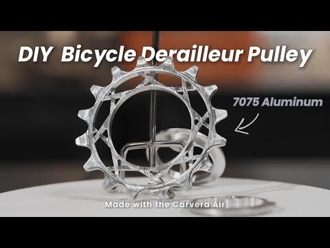 Carve a smooth and robust Bicycle Derailleur Pulley with Makera Carvera Air