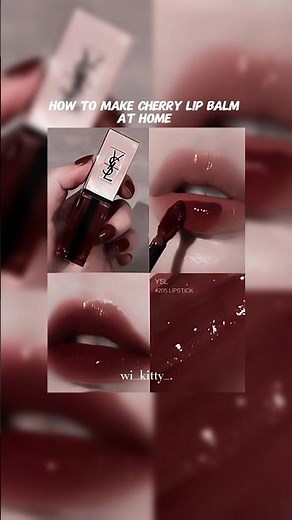 how to make cherry lip balm at home 🎀🍓