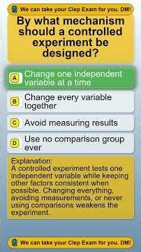 CLEP Biology Scientific Method