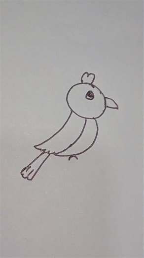 Cute Colorful Bird Drawing – Easy Step‑by‑Step for Beginners. #art