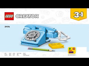 LEGO Instructions - Creator - 31174 - Retro Telephone - 3 in 1 (Book 1)