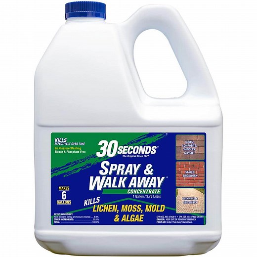 Reviews for 30 Seconds Spray and Walk Away 1 gal. 2,250 sq. ft. Concentrate Outdoor Liquid Cleaner for Lichen, Moss, Mold and Algae | Pg 1 - The Home Depot