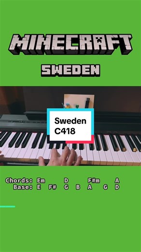 Minecraft Sweden - #piano #minecraft #pianotutorial #chordprogression #gamingmusic #minecraftmusic Sweden by #C418
