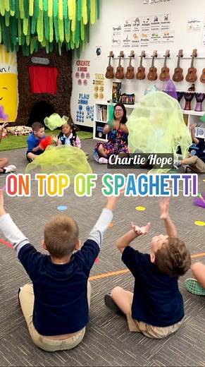 Here’s the full video of our “On top of spaghetti” version with scarves 😉 #musicandmovement #musicteacher #elementarymusicteacher | Lena Leon - The Crafter Teacher