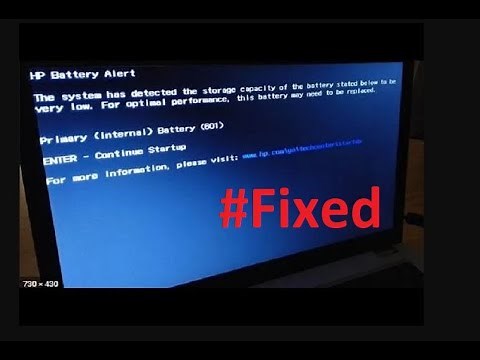Primary (Internal) Battery (601) | Error 601 internal battery 601 may need replacement