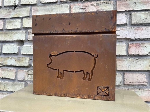 Boîte aux lettres Corten personnalisée - Design personnalisé, tous les motifs - Etsy France