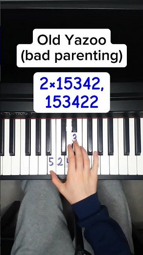 Old Yazoo (bad parenting) tutorial on piano #piano #tutorial #shorts #badparenting
