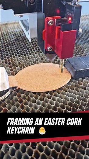 Easter Laser Project Setup | Framing Cork Keychains on the MIRA7