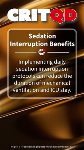 Sedation Interruption Benefits