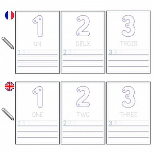 Number Tracing Practice Sheets - Worksheets - Numbers - Writing - Homeschool - Kids - Etsy Canada