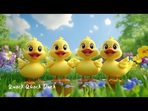 Quack Quack Duck | Fun Duck Song for Kids | Cartoon 3D Animal Song