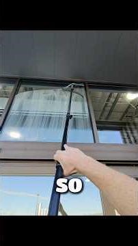 How I clean recurring commercial/ storefront windows using a pole ✨ #oddlysatisfying #windowcleaning