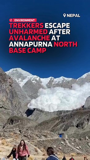 A massive avalanche thundered down Annapurna I, one of Nepal’s highest peaks, and swept through the northern base camp in the Myagdi District. Reports say the slide began around 4,100 metres, engulfing tents and sending trekkers and guides scrambling for cover. Miraculously, no one was injured in the incident, but eyewitnesses described the scene as “like watching a storm fall from the sky”, with visibility dropping to zero in seconds. The Annapurna region is notoriously avalanche-prone, especia