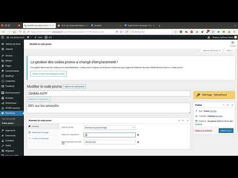 Tuto vidéo : Créer un code promo avec Woocommerce et WordPress