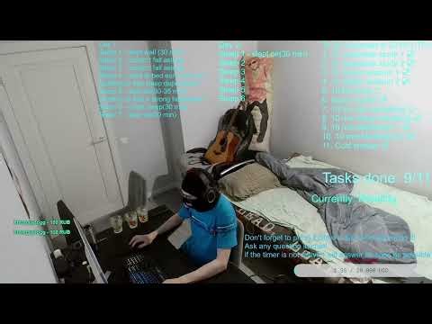 (2h sleep per day)(Uberman)[Day 2/30]Polyphasic sleep transition (24 h stream everyday) Part 2