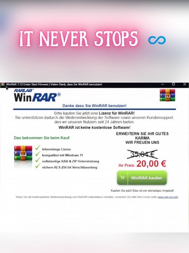 The WinRAR Conspiracy: Infinite Trial Explained