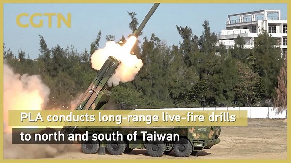 PLA conducts long-range live-fire drills to north and south of Taiwan