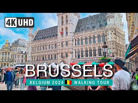 BRUSSELS Walking Tour 4K 🍟 BELGIUM 2024 🇧🇪 BRUXELLES Walk