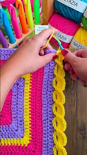 Crochet Wavy Border #shorts