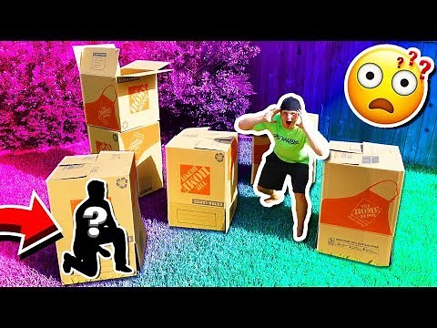 MYSTERY BOX FORT HIDE & SEEK CHALLENGE!