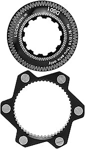 VGEBY Disc Brake Center Lock, Hub Adapter Aluminum Centerlock to 6 Bolt Adapter Set Accessory(Black) Centerlock to 6 Bolt Adapter Brake Disk Adapter Centerlock to 6 Bolt