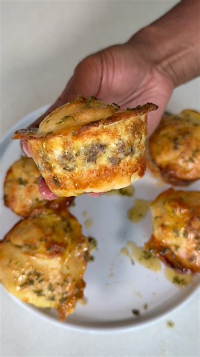 Stuffed Sausage, Egg & Cheese Breakfast Biscuits 🥚🧀🔥