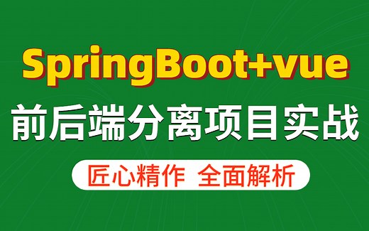 2022最强SpringBoot前后端分离项目实战教程内容，通俗易懂，从0开始带你手撸项目