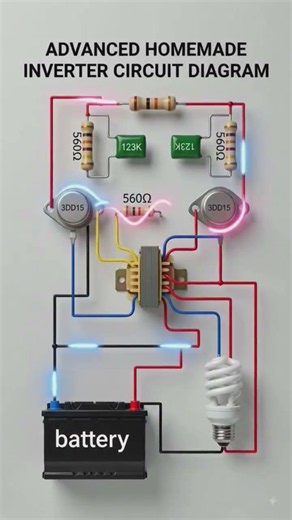 Advanced Homemade Inverter Circuit Diagram | DIY 12V to 220V Inverter | Inverter Wiring Explained