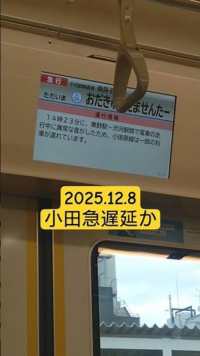 最近電車遅れ多いね。安全優先仕方なし! #小田急線 #鉄道 #train #遅延