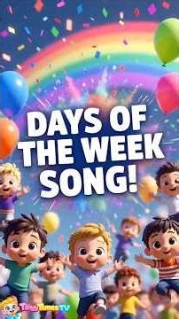Days of the Week Song for Kids 🌈 | Monday Tuesday Wednesday | Kids Learning Shorts