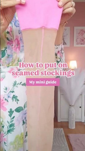 Master the art of putting on seamed stockings 💕 Link to stockings in description