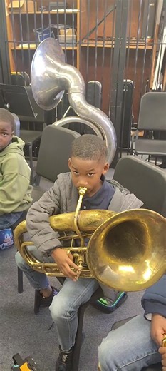 1st grader first notes B flat concert scale #willtrombone #baritone #texas #music #elementaryschool