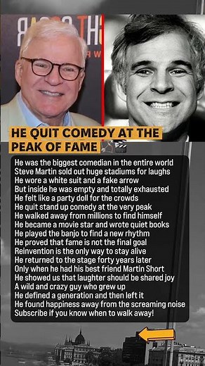 Steve Martin Quit Stand-Up While On Top