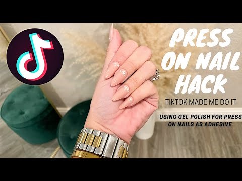 PRESS ON NAIL HACK | GEL HACK FOR PRESS ON NAILS | TIKTOK MADE ME DO IT | TIKTOK NAIL HACK